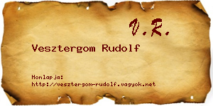 Vesztergom Rudolf névjegykártya