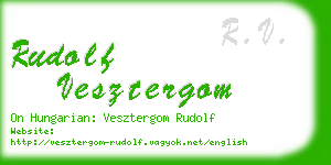 rudolf vesztergom business card